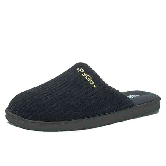 Капці Чоловічі для дому Закриті PaGo чорний дрібний тонкий вельвет 44 Одеса