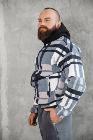 Сорочка чоловіча полар з капюшоном Синий L Харків