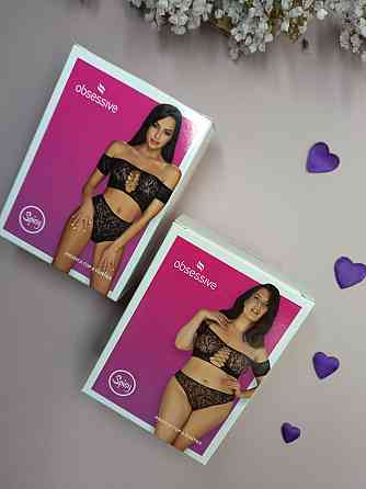 Комплект в сітку - топ та трусики Obsessive Inessita set Славута