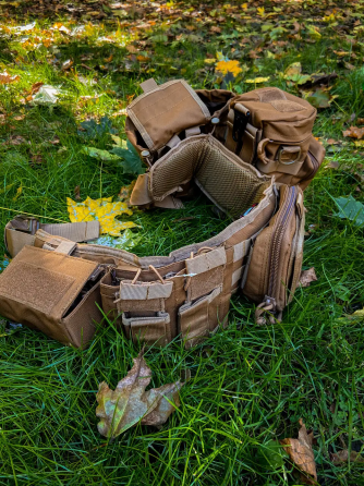 Тактический разгрузочный пояс Yakeda с подсумками и системой Молли Койот Киев