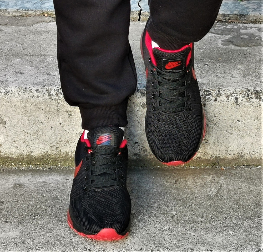 Кроссовки Nike 97 Черные Мужские Красные с Амортизацией Балоном Найк (размеры: 45) Днепр - изображение 6