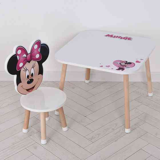 Дерев'яний дитячий столик M 502-8-2 зі стільчиком Вінниця