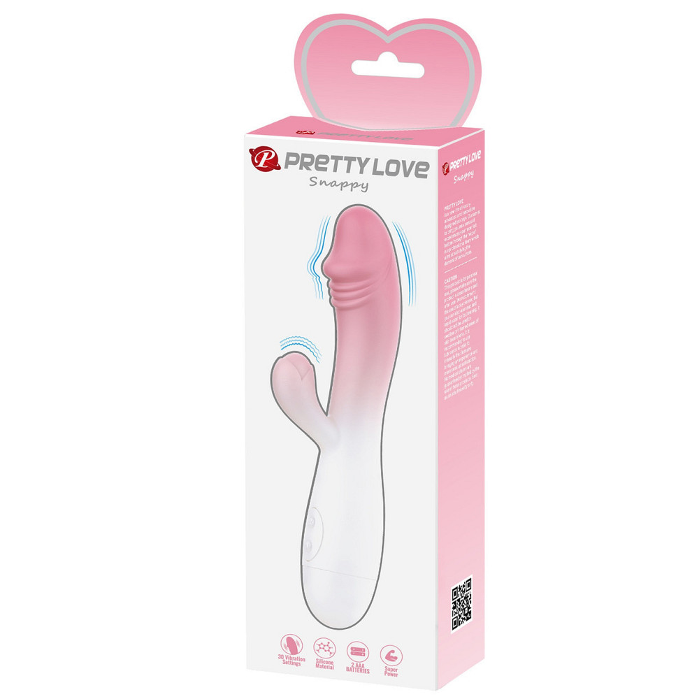 Вибратор-кролик PRETTY LOVE Snappy с реалистичной головкой, розовый, 19 х 3.2 см Sex Aura Киев - изображение 8