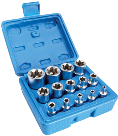 Набір головок TORX 1/4"-1/2" E4-E24 14 од. SATRA S-P14ES Чернігів