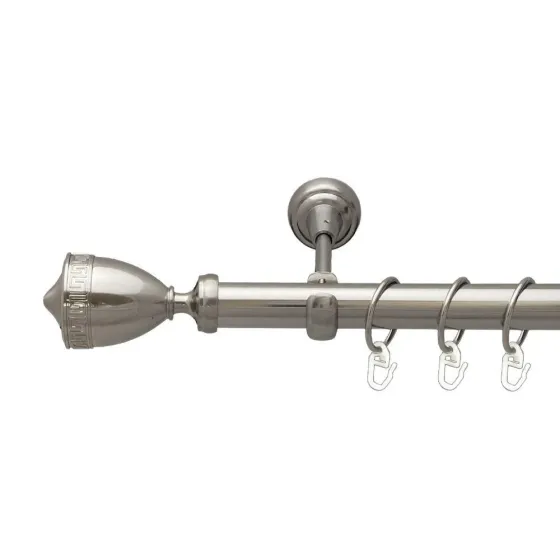 Карниз Orvit Афіна металевий однорядний відкритий Нержавіюча Сталь 25 мм 160 см (7074823) Львов