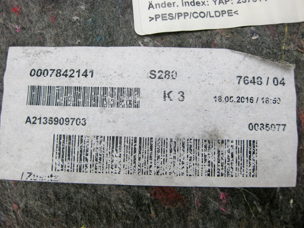 Mercedes-Benz  A2136945200 9F08 Обшивка ніші багажника нижня E-Class W213 Одесса - изображение 9