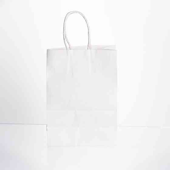 Набір подарункових крафтових пакетів з паперу 12 (шт.) гарні пакети для подарунків 15×8×21 (см) Білий HP-10359-5W Коломия