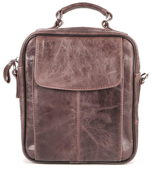 Сумка кожаная Коричневая (SHVIGEL) Киев - изображение 15