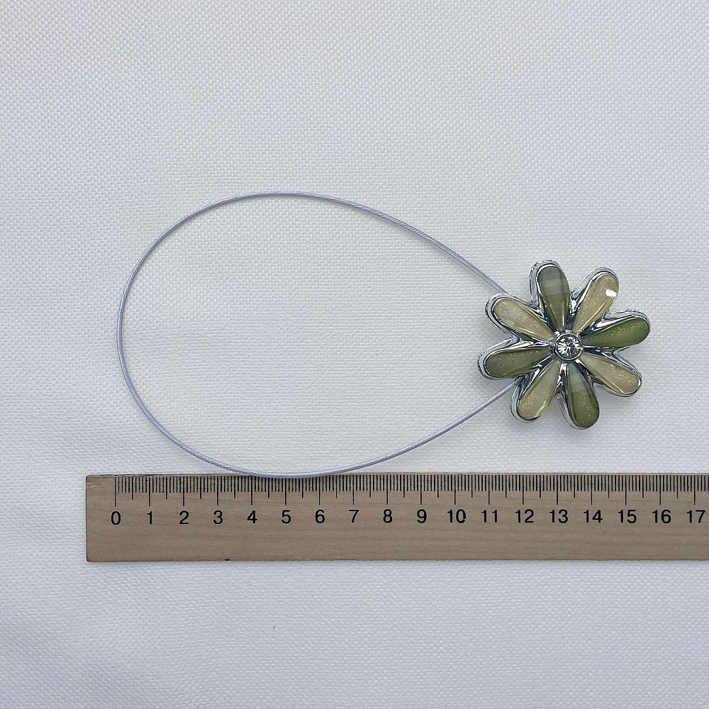 Магніти для штор та гардин "Flowers" набір 2 шт Оливковий (81-252) Київ - фото 7