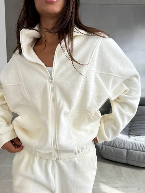 Жіночий теплий спортивний костюм двійка: кофта і штани турецький двосторонній фліс Одеса - фото 4