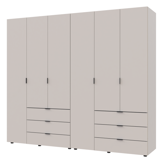 Комплект шаф для одягу Doros Гелар (2 шт.) 232,4х49,5х203,4 см Кашемір (DRS-011241) Львів