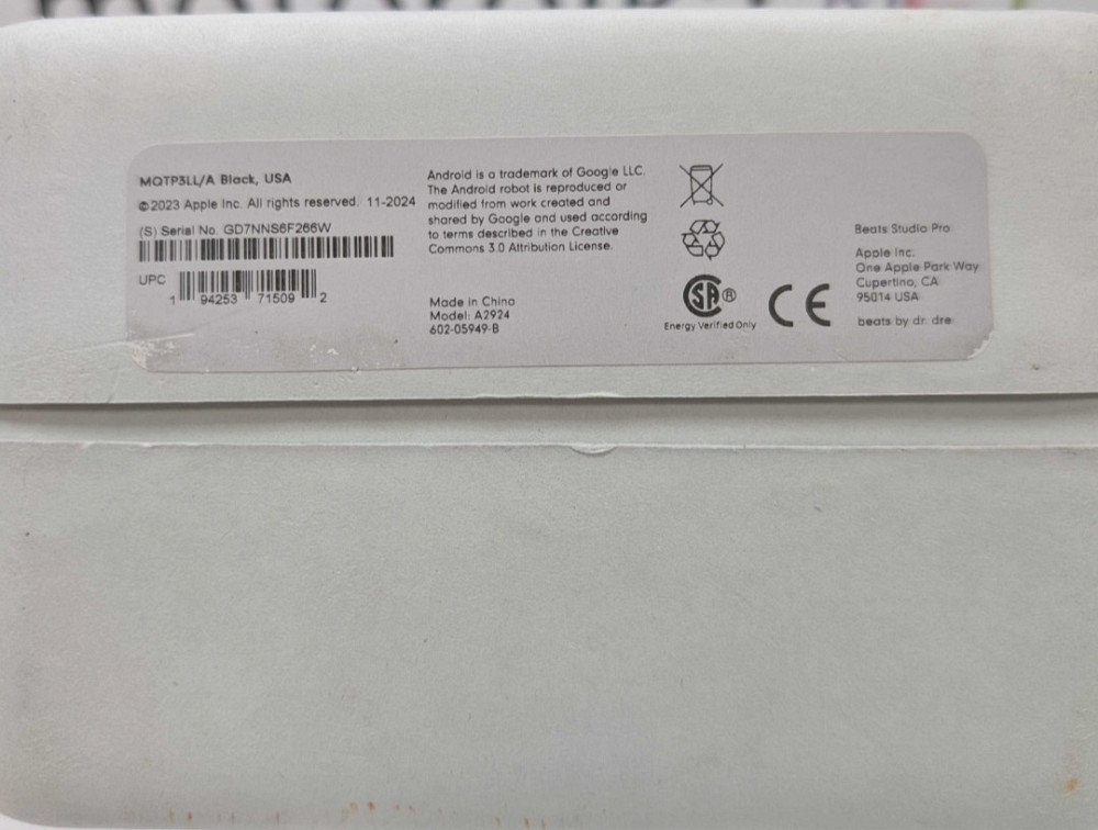 Наушники Beats Studio Pro Black MQTP3 Нові Киев - изображение 1