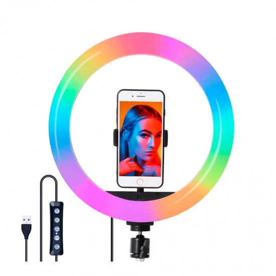 Кільцева світлодіодна лампа RGB для професійної зйомки Soft Ring Light 26см Вінниця - фото 3
