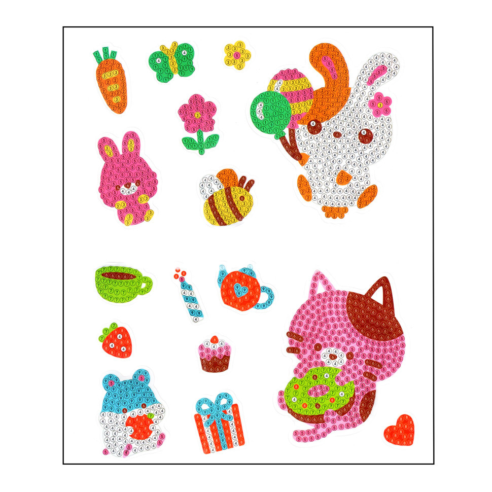 Набір для творчості Алмазна мозаїка "Котик" FG24062201B-2 фігурки-наліпки Вінниця - фото 1