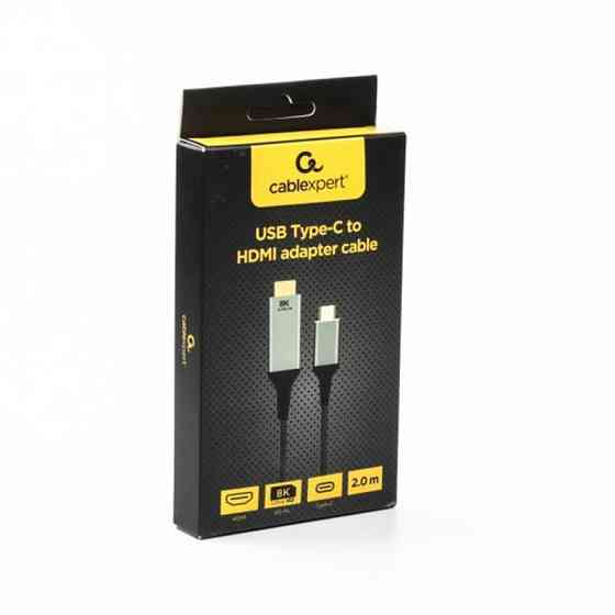 Кабель Cablexpert USB TypeC — HDMI (M/М), 2 м, чорний (ACMHDMIM8K2M) Чорний Харьков