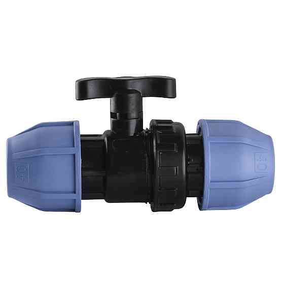 Кран шаровый ПНД Vsplast 40 6001 (000007926) Киев