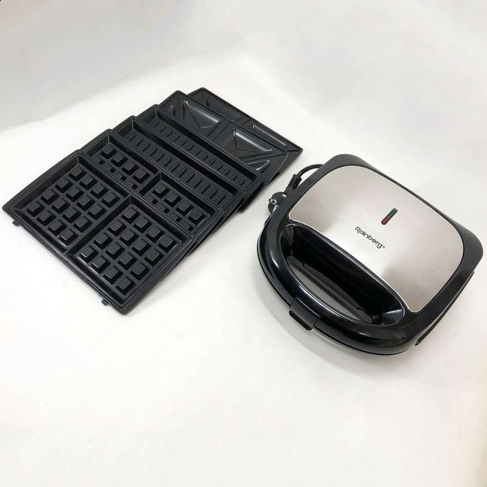 Компактна електрична вафельниця Rainberg RB-5408 2200 Вт, Електрогриль притискний електрогриль HA-85 Львів - фото 3