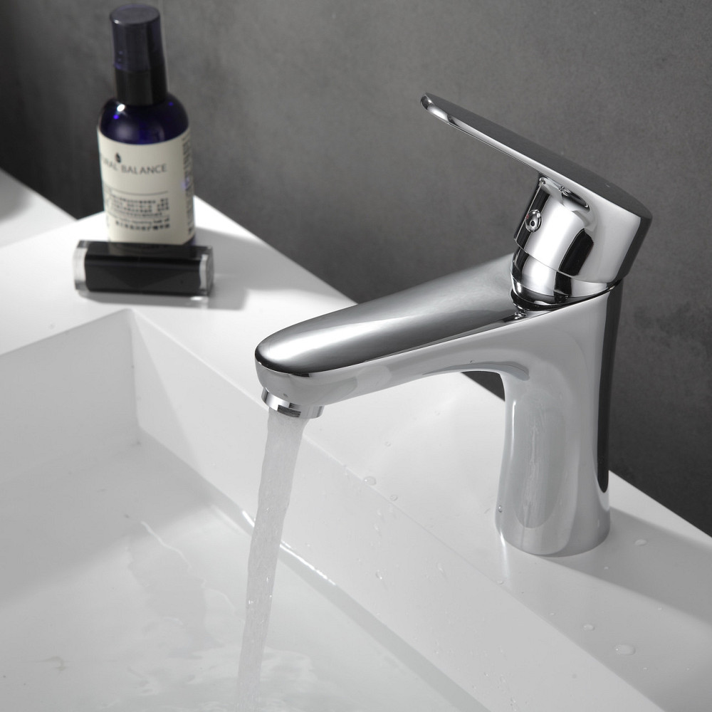 Cмеситель для умывальника RJ BUTTERFLY однорычажный на гайке, хром 35 мм Киев - изображение 2