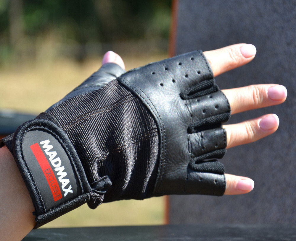 Рукавички для фітнесу MadMax MFG-248 Clasic Exclusive Black M Каменское - изображение 2