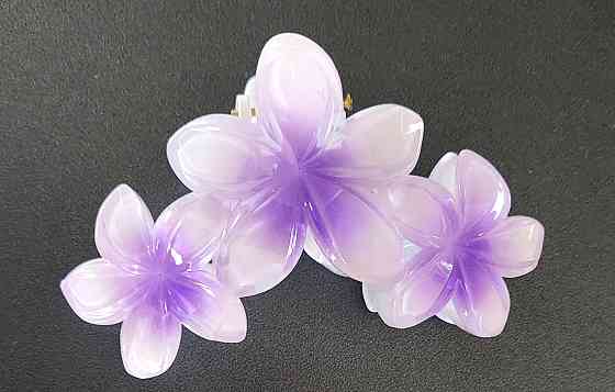 Заколка-крабік квітка 9 см Сміла