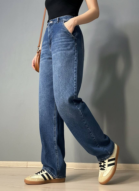 Джинсы женские Its Basic 2952-17 skater baggy бананы с косыми карманами синие, синий, 34, 34, 71 см, 100 см Киев - изображение 1