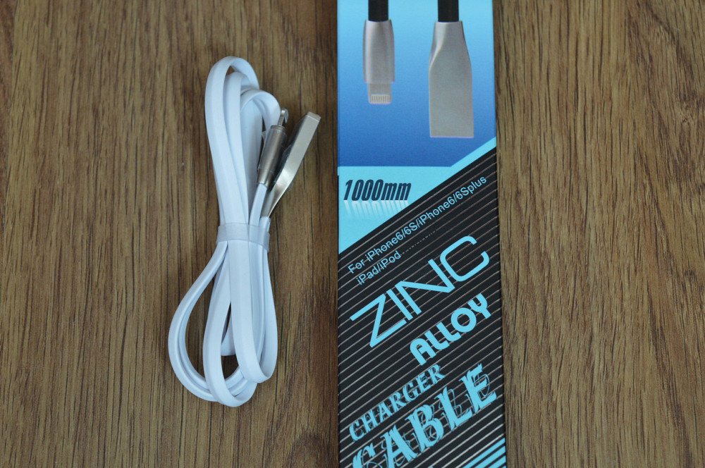 Кабель E-cable USB — Lightning Flat Series білий 1 м Полтава - фото 1