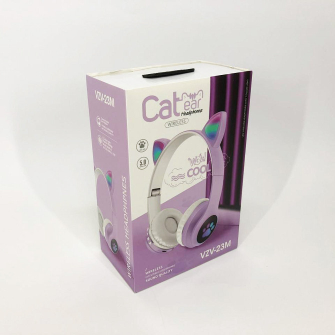 Кошачи навушники Cat, Наушники кошечка игровые с подсветкой, Беспроводные наушники кошечка CJ-30 Львов - изображение 4