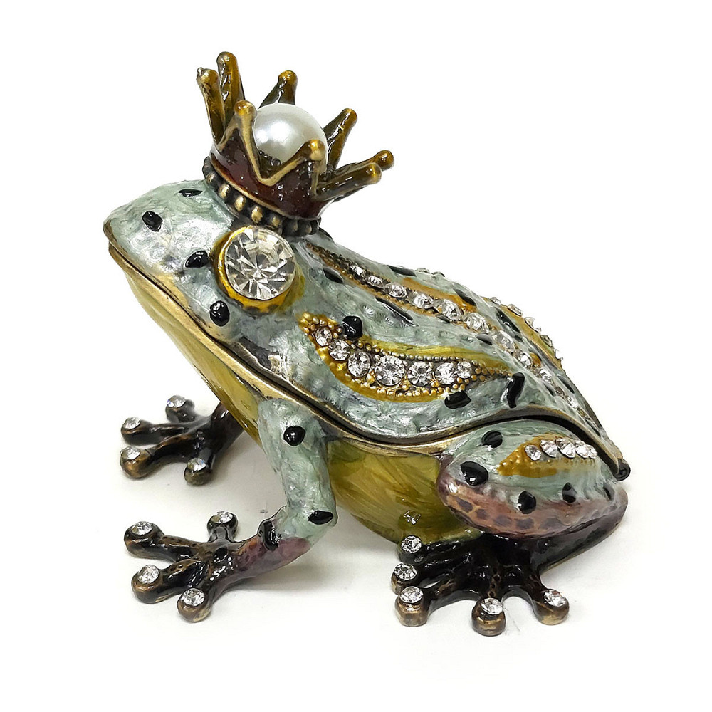 Скринька метал зі стразами Жаба Царівна Київ - фото 1