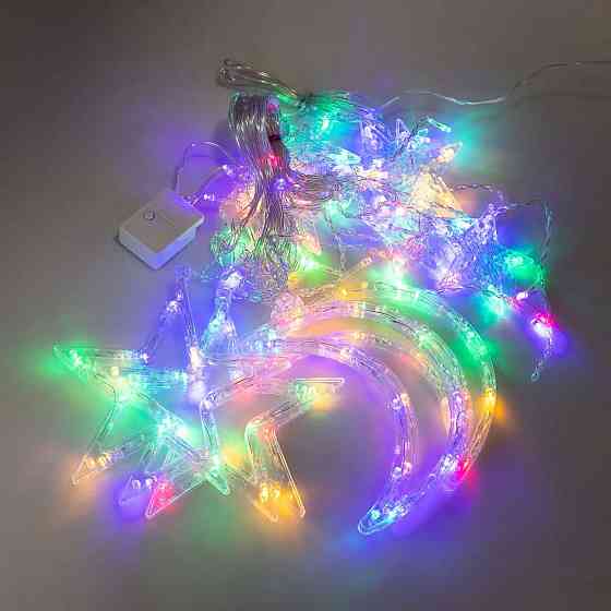 Garlando Електрична гірлянда Зірка штора 3 метри на вікно для фотозон мультиколор WYF11ML Коломия