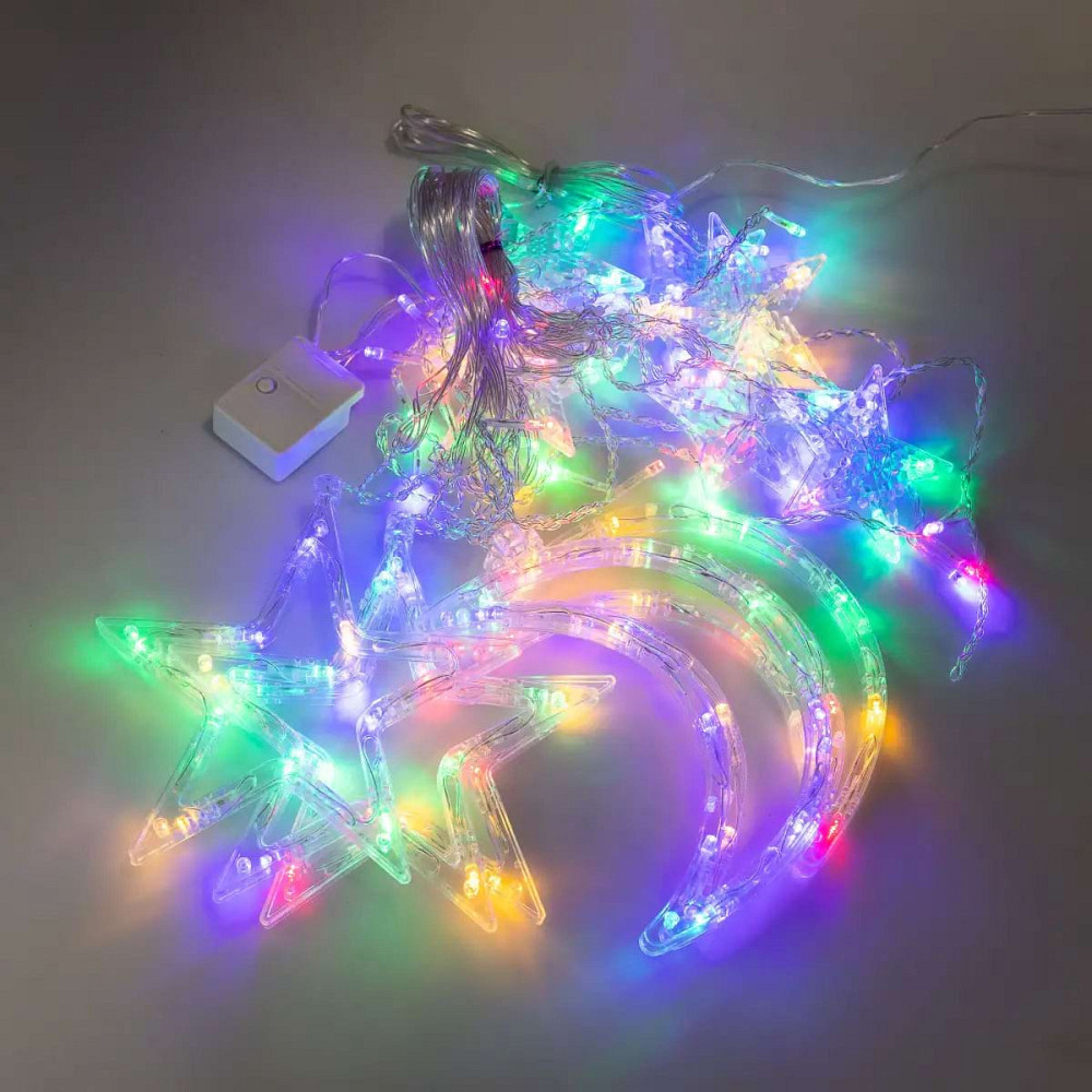 Garlando Електрична гірлянда Зірка штора 3 метри на вікно для фотозон мультиколор WYF11ML Коломия - фото 2