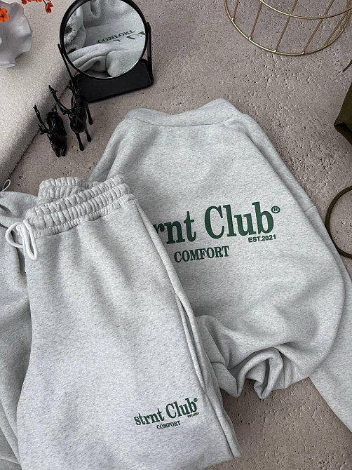 Жіночий трендовий костюм костюм-двійка тринитка на фліс Меланж Одеса - фото 3