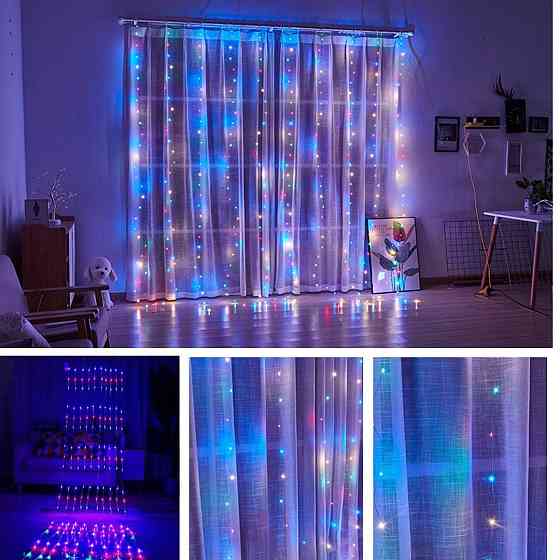 Світлодіодна гірлянда 200 LED кольорова 2x2м "Водопад" Київ