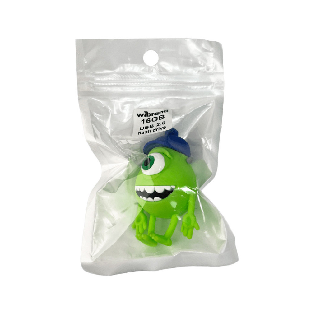 Флеш-накопичувач Wibrand USB 2.0 Mike Wazowski 16Gb Green Київ - фото 2