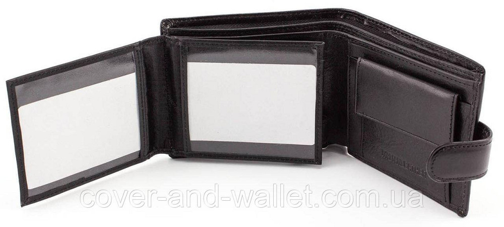 Шкіряний чоловічий портмоне з гладкої шкіри ST B 102 Leather Київ - фото 9