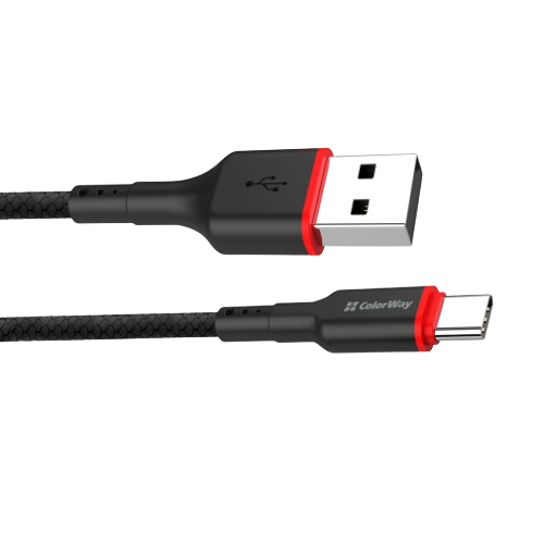 Кабель USB Type-C ColorWay CW-CBUC064-BK 2,4A 1м чорний Житомир