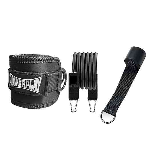 Манжета для силової тяги на гомілку і зап'ястя PowerPlay комплект манжета дверний якір еспандер Київ