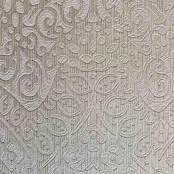 Шпалери метрові вінілові на флізелін Yuanlong Samsara східний стиль вензель білі сріблясті 3д Київ