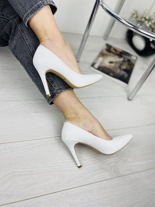 Nivelle Туфлі жіночі NIVELLE білі натуральна шкіра каблук 10 см 37р. (1826/91-9535) Коломия - фото 4