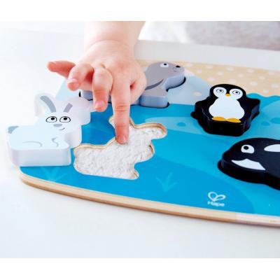 Развивающая игрушка Hape Пазл тактильный Полярные животные (E1620) Винница - изображение 3