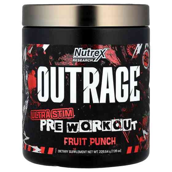 Передтренувальний комплекс Nutrex Outrage Ultra Stim Pre Workout 209,64 г, Fruit Punch Луцьк
