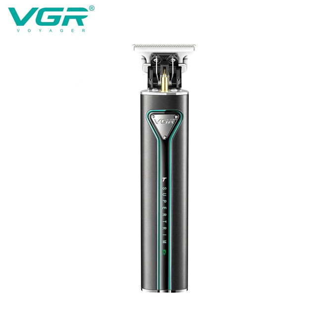 Тример-машинка акумуляторна для стриження волосся й бороди VGR V-009 (4 насадки) Чорний Вінниця - фото 2