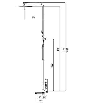 Душова колона із змішувачем KOER KB-56010-01 (Колір хром) (KR3494) ( 35805 ) Харьков