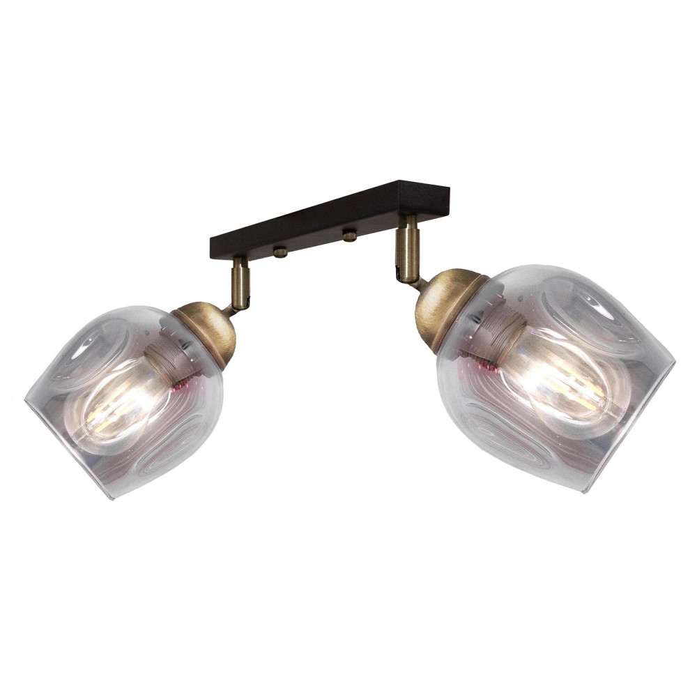 Светильник потолочный MSK Electric Enigma поворотный под две лампы PL 20241-2 BK Одесса - изображение 1