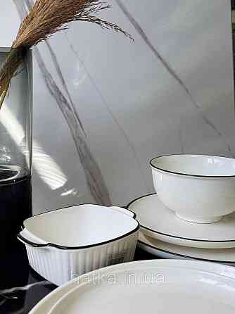 Тарілка глибока салатник із ручками "Вінтажний" 15*12*5,5 см 450 мл квадратна кераміка для дому та ресторанів Київ