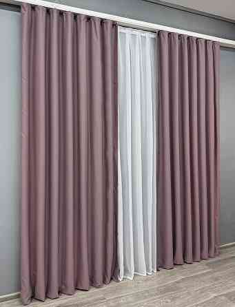 Комплект готових штор VR-Textil Блекаут Midnight № 1679ш Пудровий 150х290 см 2 шт (33-0955) Київ