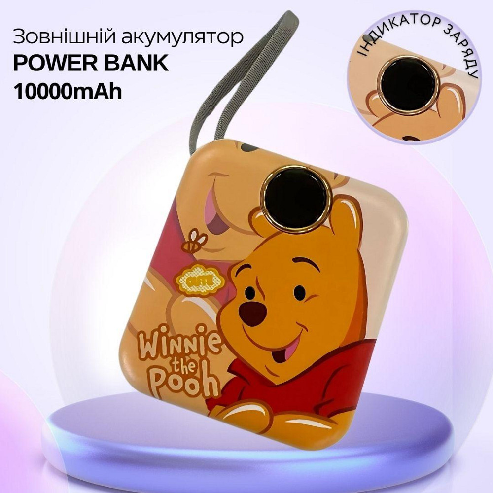 Павербанк зі швидкою зарядкою 10000мАг, Power BankPowerbank з двома вбудованими кабелями Lightning і Type-C, 120W Winnie Кам'янець-Подільський - фото 1