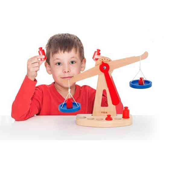 Деревянные учебные весы Viga Toys с гирями (50660) Харьков