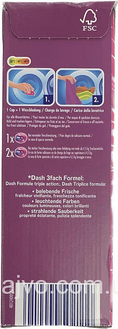 Капсули для прання Dash 3 All in 1 Pods color frische 60 шт Львів - фото 2