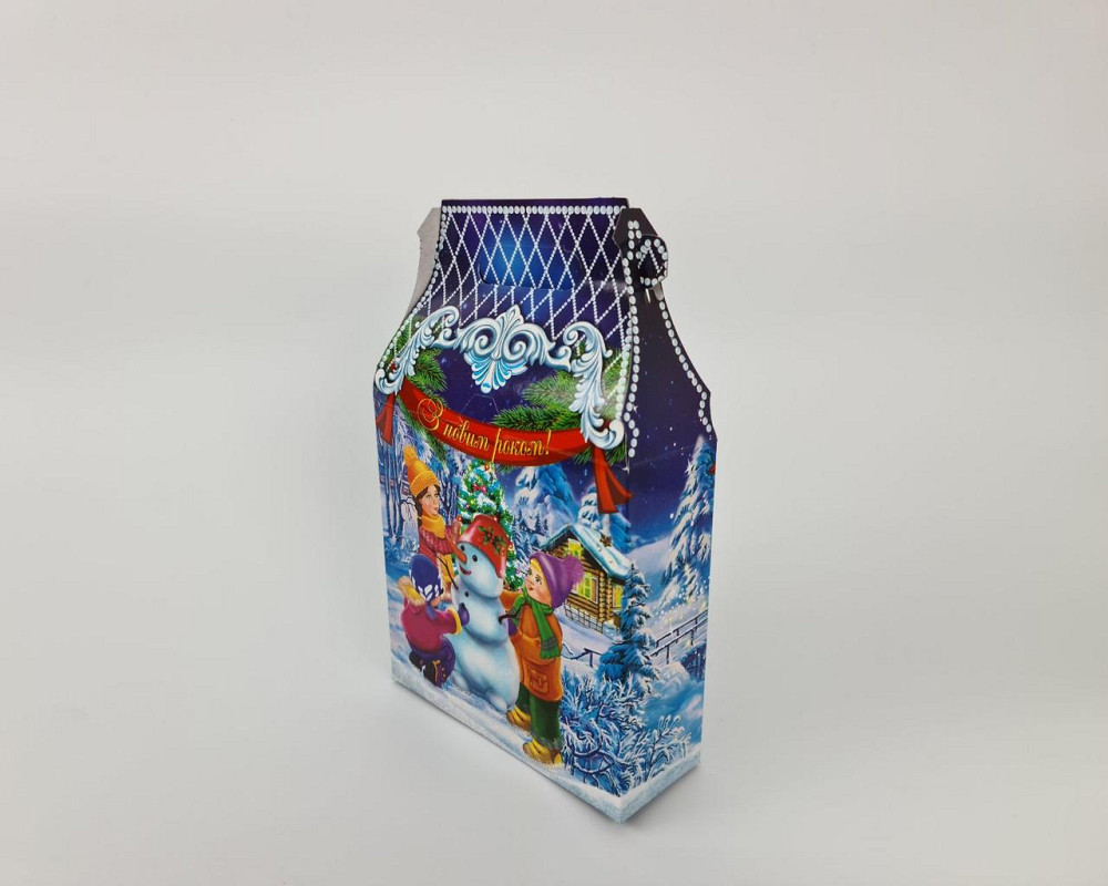 Святкове паковання для новорічних подарунків (700 грм) No238с "Деті та сніговик" (1 шт.) Харків - фото 4