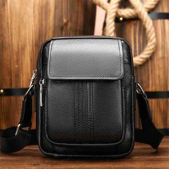 Сумка чоловіча шкіряна флотар Vintage 14943 Чорна Київ